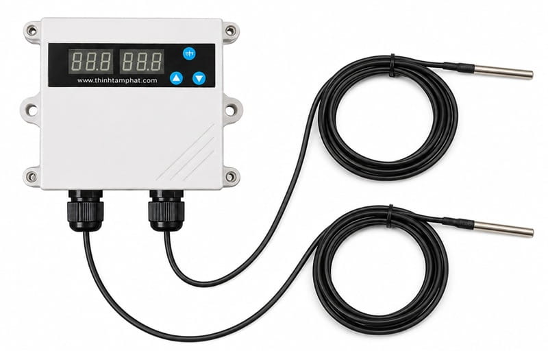 đồng hồ cảnh báo nhiệt độ 2 tủ vacxin